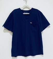 Figs Scrub Top Womens XL Navy Blue Uniform Technical Collection Medical Nurse