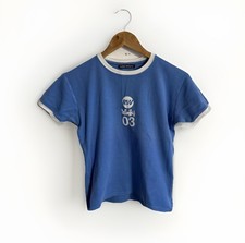 Robbie Williams 2003 Vintage Tour T Shirt Womens Large Blue