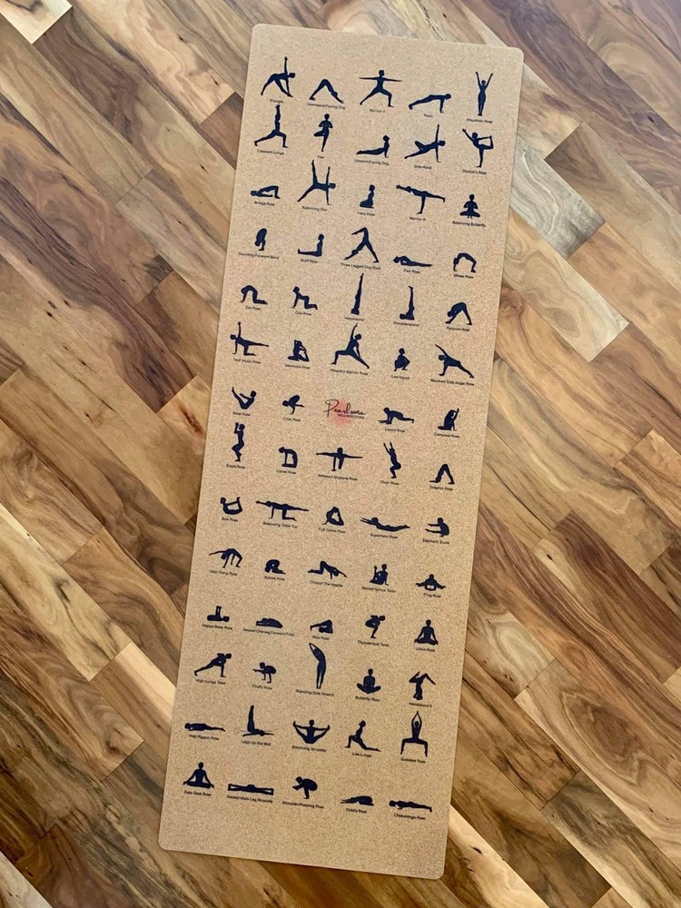 Non-Slip Yoga Mat with 65+ Illustrated Poses for Guided Practice