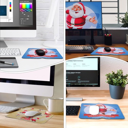 2 Pcs Santa Claus Mouse Pad Student Pads for Christmas Computer Mats - Afbeelding 9 van 12