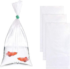 100PCS 6"X12" 2 Mil Plastic Clear Leak-Proof Fish Shipping Bags - Double Bottom
