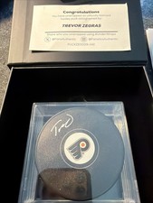Trevor Zegras Signed NHL Puck Flyers Auto Fanatics