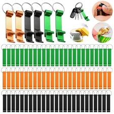 50 PCS Mini Metal Bottle Opener Keychain Bulk Polished Beer Opener for Wedding