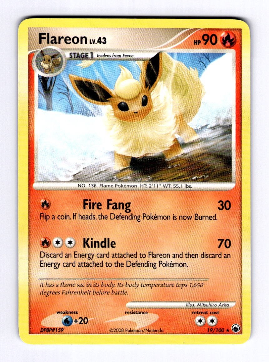 Flareon Majestic Dawn #19 (2008) Rare NM Pokemon