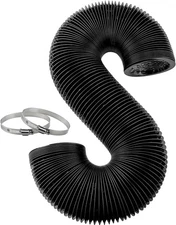 Cenipar 4 Inch 16 Feet Flexible Air Aluminum Ducting Vent Hose Black Thick Layer