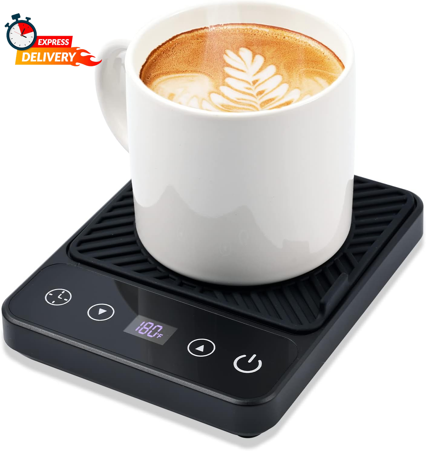 Electric Coffee Mug Warmer with Timer for Desk - Auto Shutoff & Temperature Control