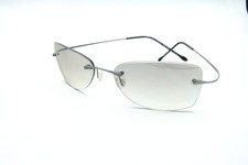 Romeo Gigli Titanium Vintage 90s Gray Rimless sunglasses 58 18 135