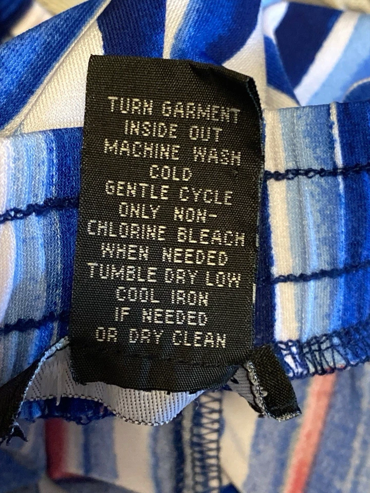 Pantalones Palazzo Grace Elements para mujer L - azul rojo blanco cintura elástica pierna ancha Foto 4 de 4