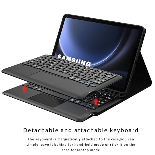 Keyboard Case for 12.4 inch Samsung Tab S10+/S9 FE+/S9+ Plus keyboard case - Picture 5 of 7