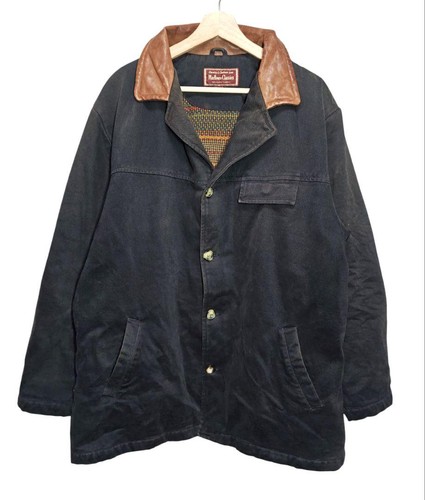 Marlboro Classics Collar Leather Quilted Jacket Men's Size L, EU 54 / FR 45 - Picture 1 of 11