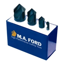 MA Ford 64100006, UniFlute Countersink Set 120-Deg., 4 PC. 1/4, 1/2, 3/4, 1