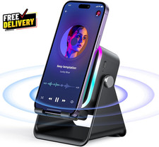 5-in-1 Induction Speaker Phone Stand Wireless Bluetooth Amplifier with LED Light