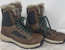 Danner Raptor 650 Boots Womens Size  8.5 400g Insulation Brown Winter Faux Fur.