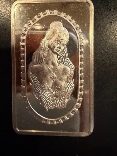 VINTAGE 1974 MOUNT EVEREST MINT MOTHER'S DAY PROOF  1 OZ Silver Art Bar Rare!