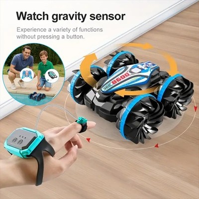 Amphibien RC Auto 4WD Gestensteuerung 360° Stunt Wasserdicht Spielzeug Geschenk Kinder