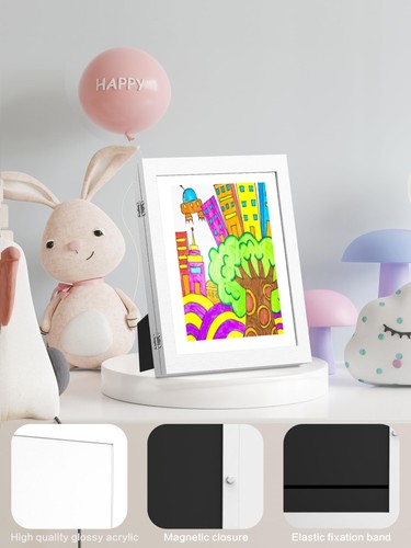 4 Pack Kids Art Frames Artwork Picture Frames Changeable With Stand Front Openin - Picture 5 of 7