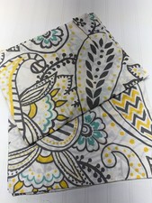 Pottery Barn Teen Ana Paisley 1 Standard Pillowcase  1 Sham Yellow Blue Cotton
