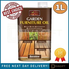 BARRETTINE GARDEN FURNITURE OIL PROTECTION 1L FOR SOFT HARDWOOD TIMBER 1 LITRE