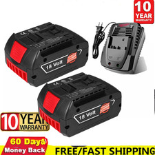 2X 5.0Ah Power Battery For Bosch 18V BAT609 BAT618 BAT610 25618-01/Charger US