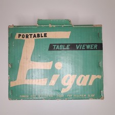 Eigar Portable Metal Table Viewer w/ Box - 35 mm, Vintage, Japan, Gray