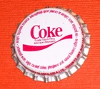 VINTAGE COCA-COLA Canadian Cola Pop Soda Uncrimped P/L Plastic Lined Bottle Cap