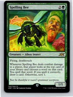 Magic the Gathering Spelling Bee Unfinity MTG Free Shipping!