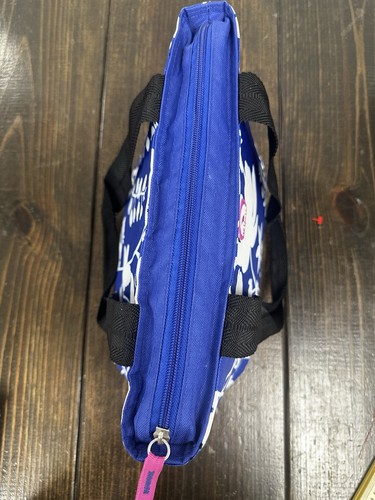 Borsa pranzo slim Igloo isolata borsa termica cerniera floreale bianca e blu 8” x 12” - Foto 10 di 15