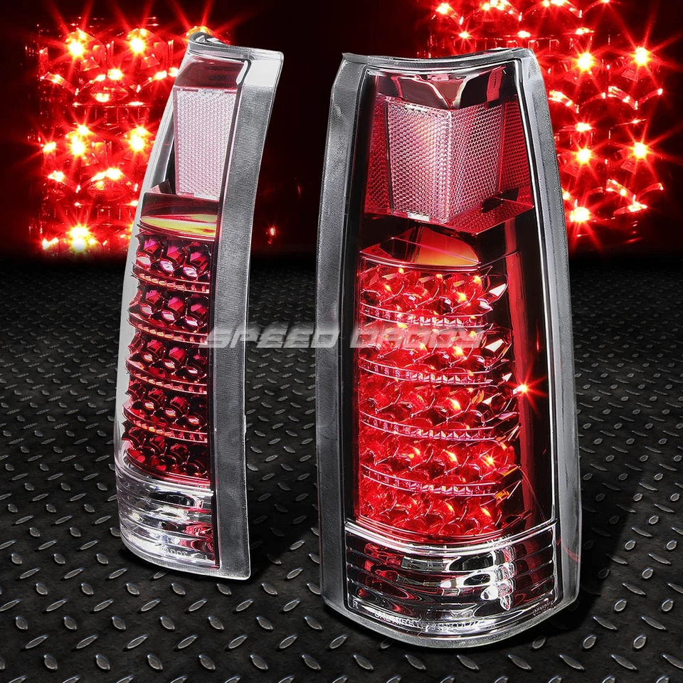 FARO CROMADO + ESQUINA ÁMBAR + PARACHOQUES + LUZ TRASERA LED ROJA PARA 94-02 CHEVY C10 C/K Foto 3 de 4