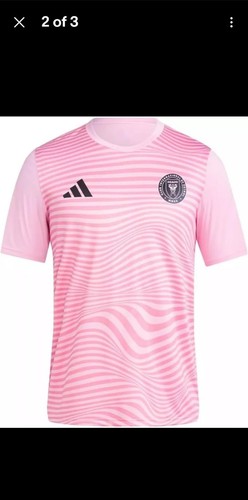 Size L - Adidas Lionel Messi Inter Miami CF #10 Men's Jersey Pink JJ2590 - Picture 2 of 3