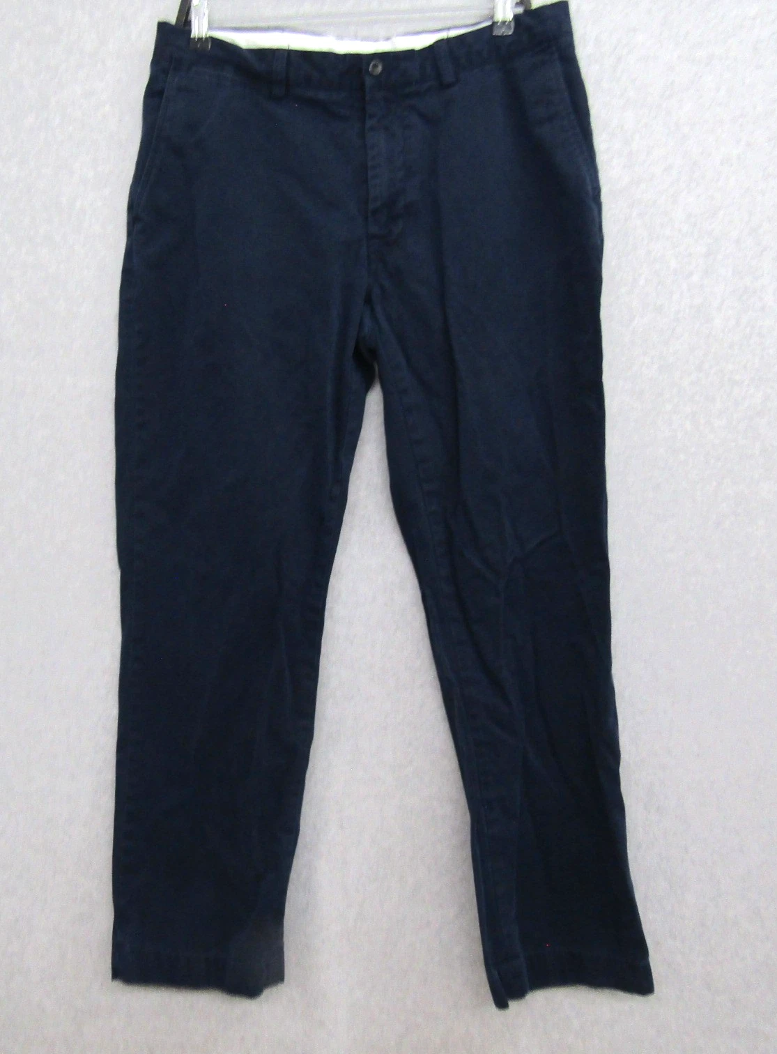 Polo Ralph Lauren Mens Pants 35/32 Blue Mid Rise 100% Cotton Straight Flat Pocke