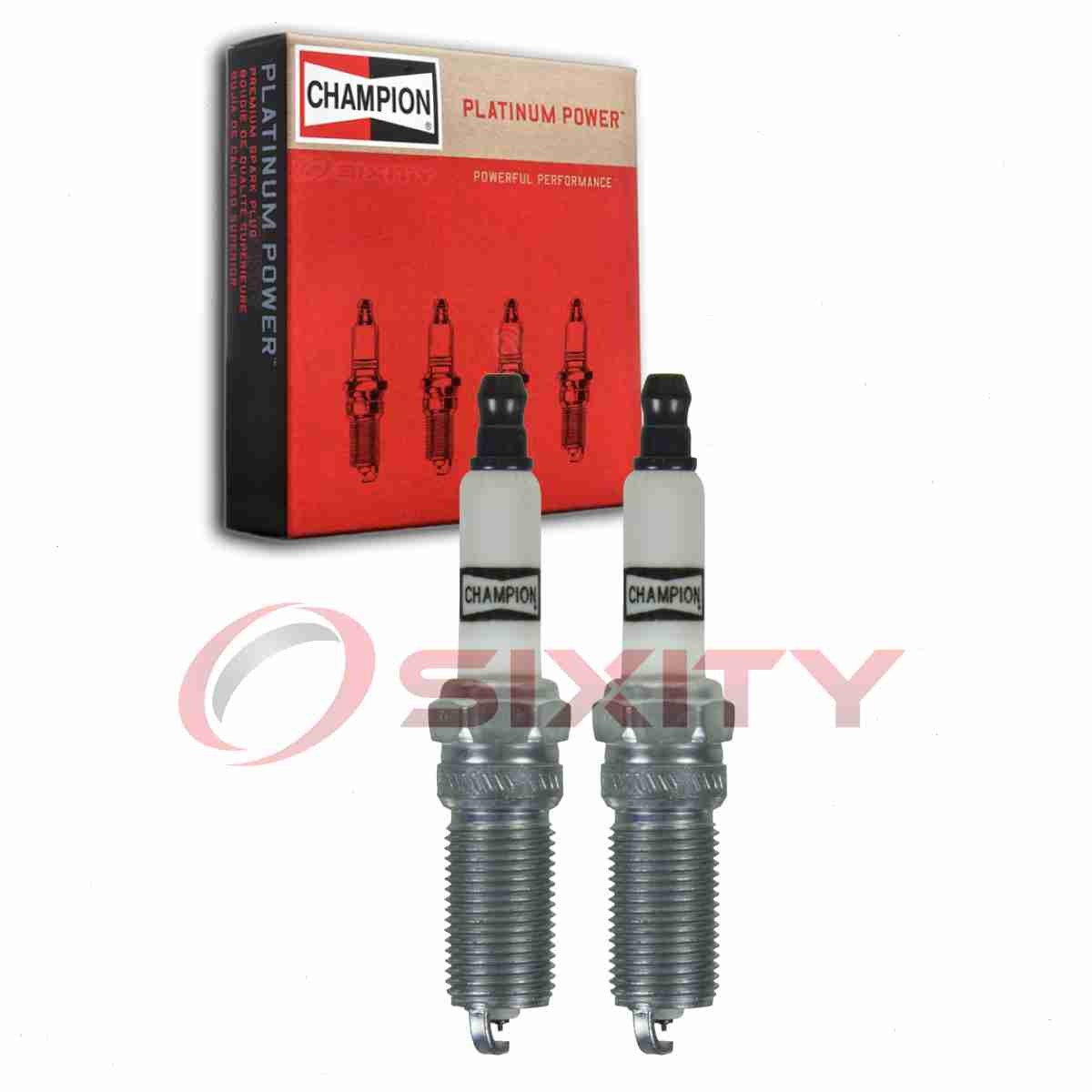 2 pc Champion Platinum 3017 Spark Plugs for RES8PYB5 6509 Ignition Wire pw
