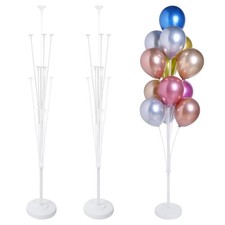 2 Sets of Balloon Stand Kit - 62in Balloon Stands with Base, Balloon Sticks, ...