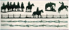 Tumblebeasts OLD WEST BORDERS Clear Background Stickers scrapbook card journal