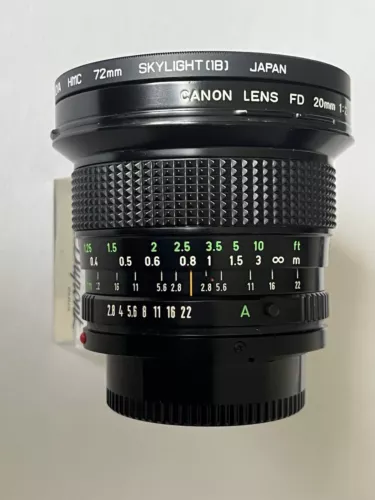 Canon FD 20mm F/2.8 Camera Lens Caps Filter & Bag Free Shipping