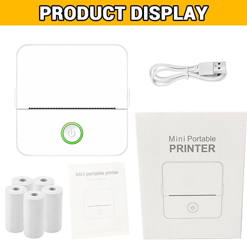 Portable Mini Thermal Printer Pocket Photo Printer Wireless Bluetooth Printing