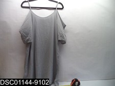 Yoins Size Medium Gray Off The Shoulder Short Sleeve Dress