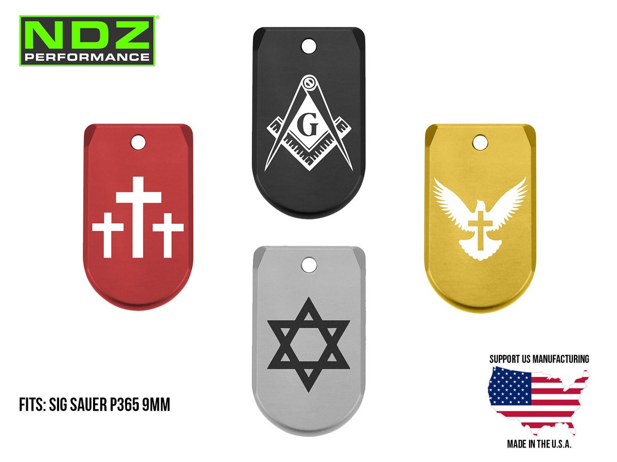 NDZ Sig P365 9mm Extended Magazine Floor Plate Aluminum Spiritual