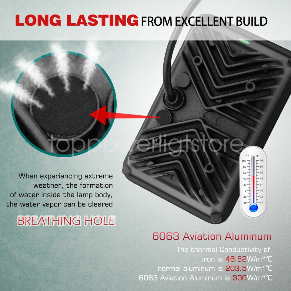 Faróis de LED 4 peças preto 4X6" para Mercury Grand Marquis & Town Car & Continental - Imagem 4 de 4