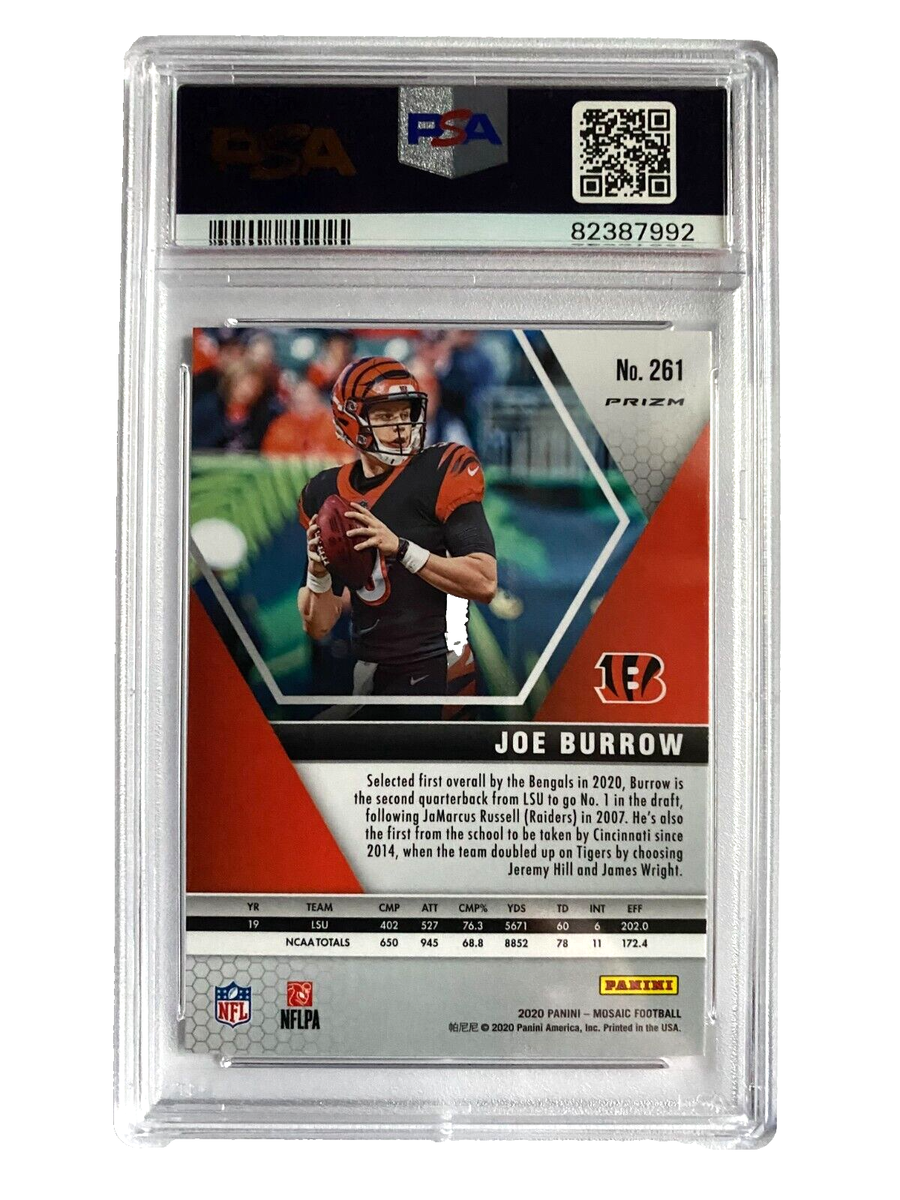 2020 Panini Mosaic Mosaic #261 Joe Burrow RC PSA GEM MINT 10