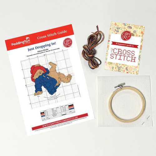 Paddington Cross Stitch Kit 'Just Dropping In' Crafty Kit Company 10cm Finished - Picture 2 of 4