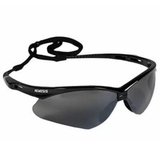 NEMESIS SAFETY GLASSES BLACK SMOKE MIRROR LENS GRAY SUNGLASSES 25688
