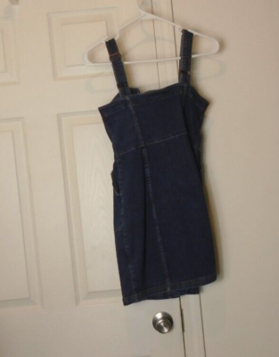 Divided H&M Denim Dress Size XS Full Stretch Mini Form Fitting Blue Bodycon Divided H&M Denim Dress Size XS Full Stretch Mini Form Fitting Blue Bodycon