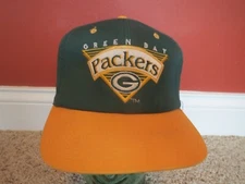 Vintage Green Bay Packers Drew Pearson Green/yellow Snapback Football Hat NFL