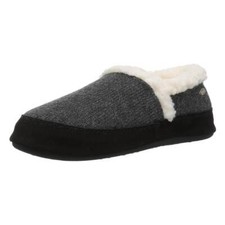 Acorn Women's Slipper - Moc Ragg Wool Dark Charcoal Heather A10153