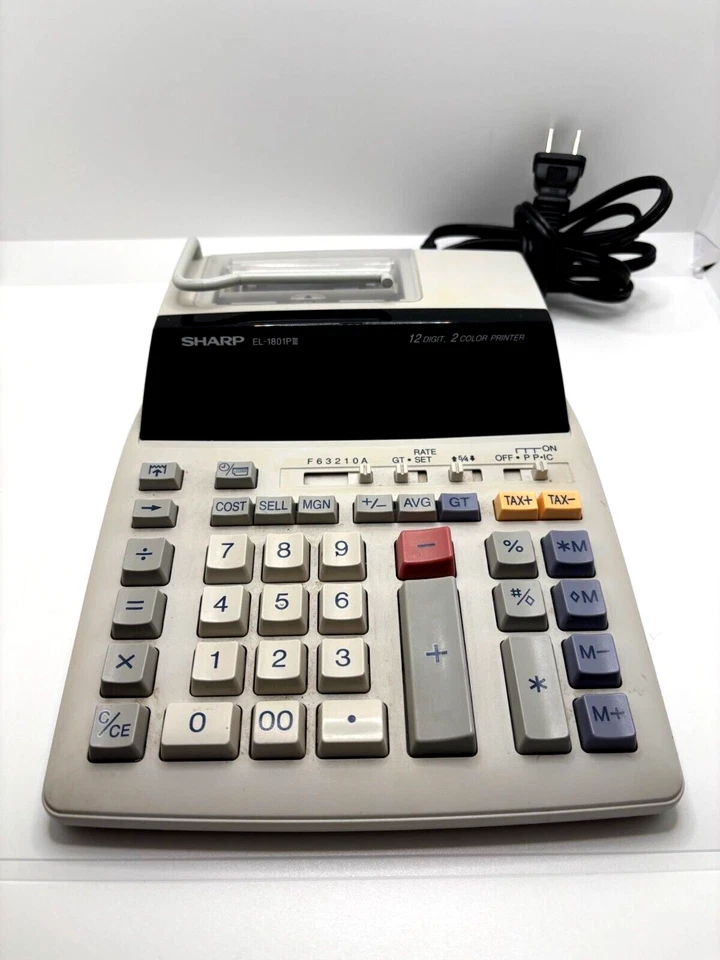 Sharp EL-1801P III Plug in Printing Calculator 12 Digit Tested - Image 3 of 4