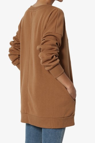 TheMogan S~3X Casual Cozy Oversized V-Neck Fleece Pullover Sweatshirts - Picture 107 of 229