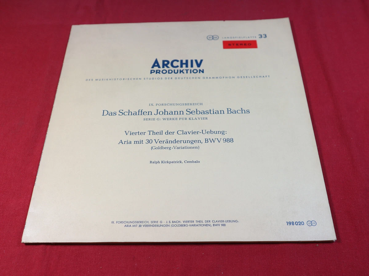 Sammlung / Collection J.S. Bach ARCHIV PRODUKTION - 12x LP Germany