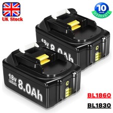 UK for Makita 18V 8000mAh LXT Li-ion Battery BL1830B BL1840 BL1850 1-2PACK