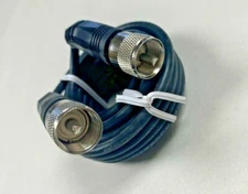 12 Foot RG-58 A/U CB Antenna Coax Cable 12ft W molded PL-259 connectors 