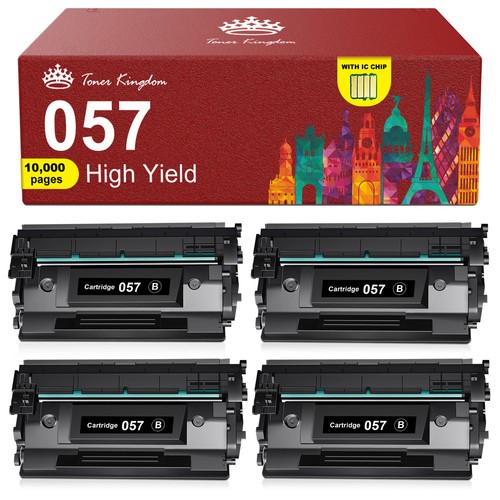 4PK High Yield Toner Cartridge for Canon 057 imageCLASS LBP226dw 227dw